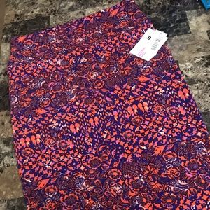 Lularoe Cassie Pencil Skirt Medium NWT bright